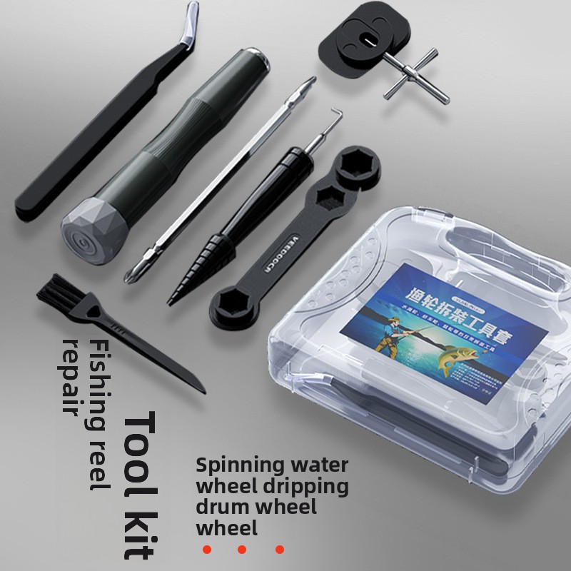 Fly Reel - Onderhoudssleutelset voor vismolens, demontagegereedschap voor baitcastingmolens,