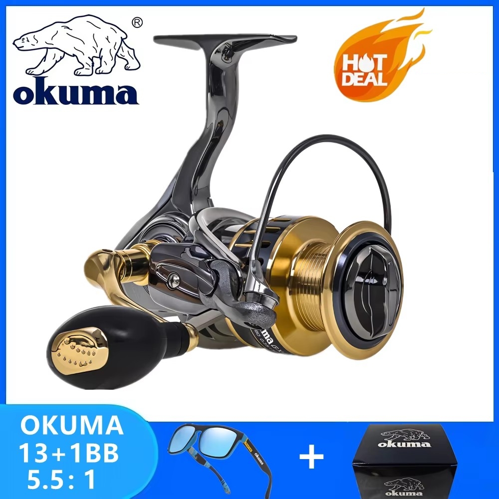 Trolling Reel - Okuma Originele Volledig Metalen Visserij-reel 13+1BB