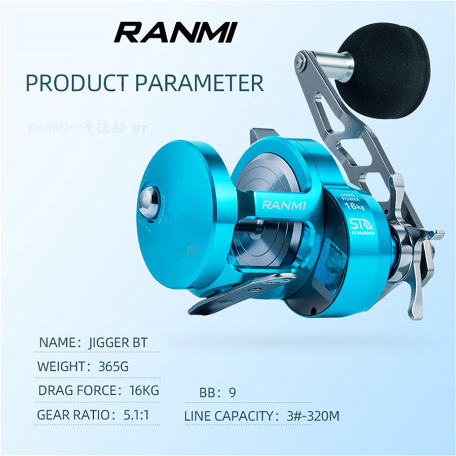 RYOBI RANMI BT50 Langzaam Jigg - Trolling Reel recensie en prijs